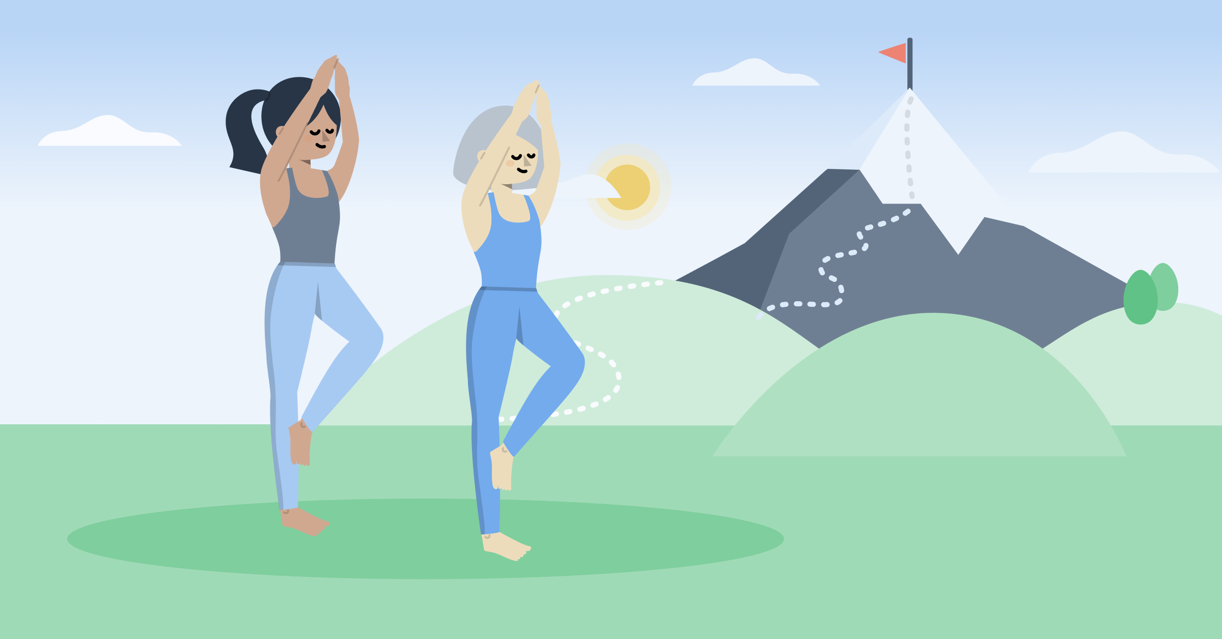 personnes font de l'exercice dehors