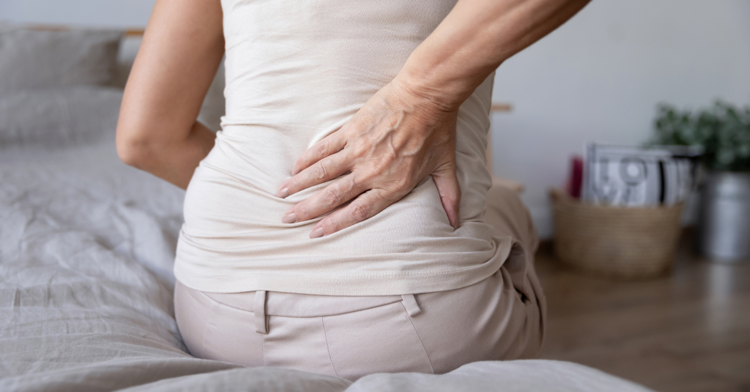 Woman low back pain